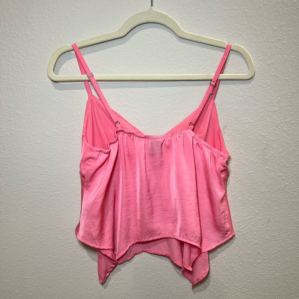 Women’s Satin Hot Pink Ham Top Size S - Picture 4 of 8
